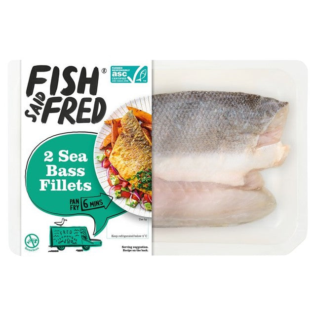 Fish Said Fred sea bass fillets 180g - British product