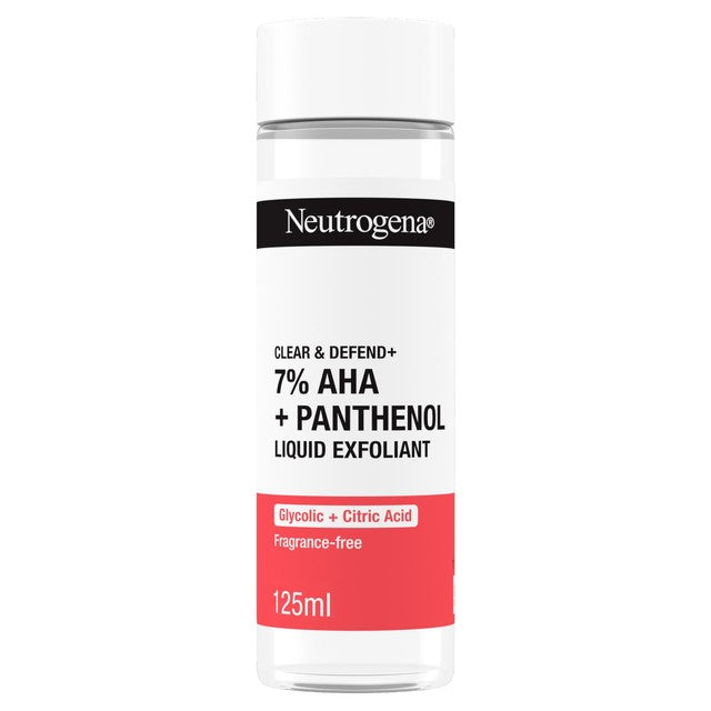 Neutrogena Liquid Exfoliant 7% AHA Panthenol 125ml, imported from the UK