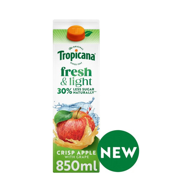 Tropicana Crisp Apple juice drink 850ml (British brand)