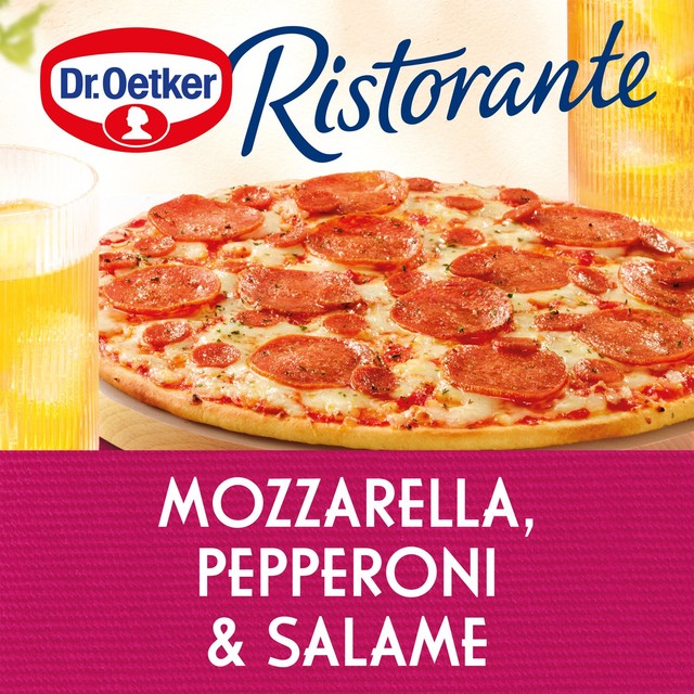Dr Oetker pepperoni salame frozen pizza 320g - British product
