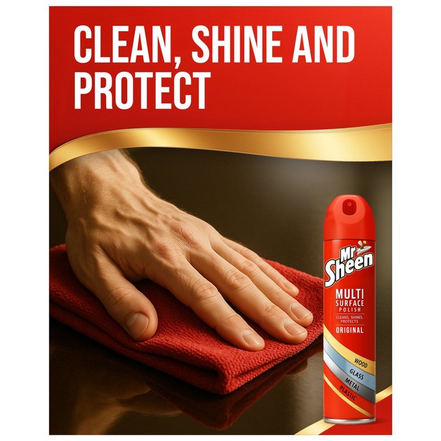 Mr Sheen multi-surface polish Cherry 250ml, imported from the UK