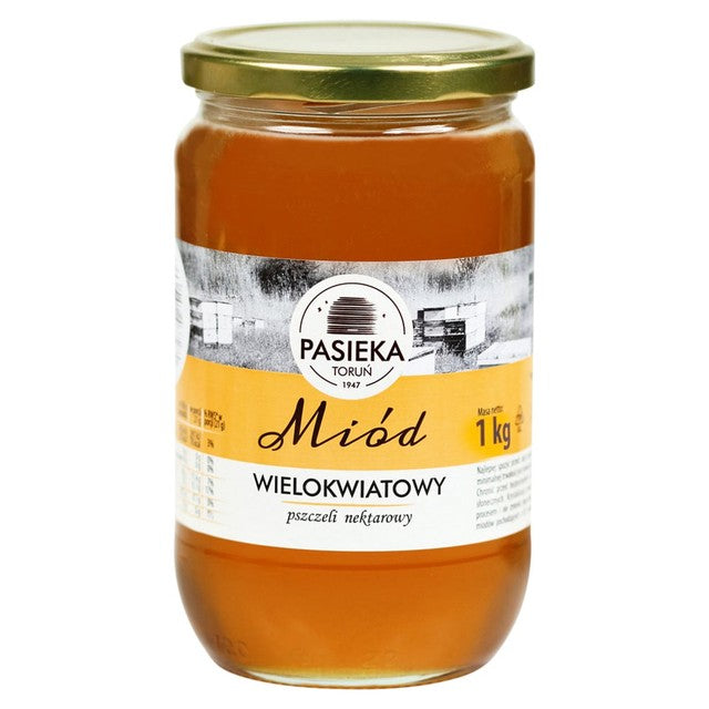 Pasieka Multiflower Honey 1kg, imported from the UK