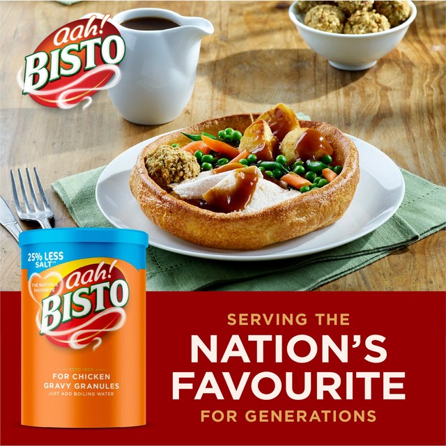 Bisto Chicken Reduced Salt Gravy Granules 190g - British product