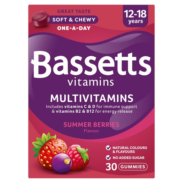 Bassetts summer berries multivitamin pastilles 30 per pack - British product