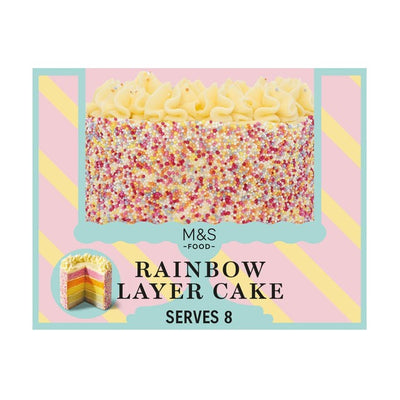M&S Rainbow Layer Cake Sponge Cake 900g