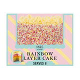 M&S rainbow layer cake 900g, imported from the UK