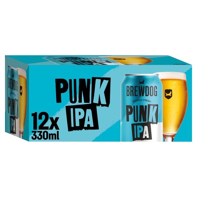 BrewDog Punk IPA India Pale Ale beer in 12 x 330ml cans - British product