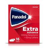 Panadol Extra Advance 500mg paracetamol caffeine tablets 16 tablets, imported from the UK