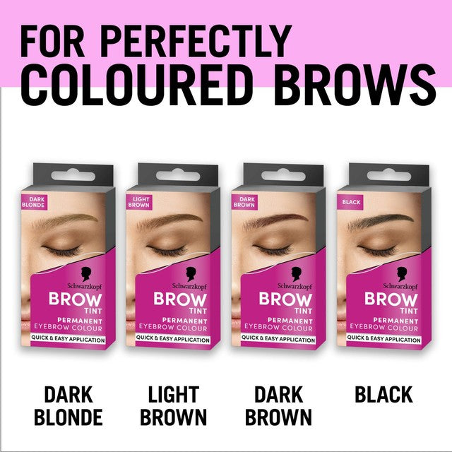 Schwarzkopf brow tint black eyebrow dye 17ml (British brand)