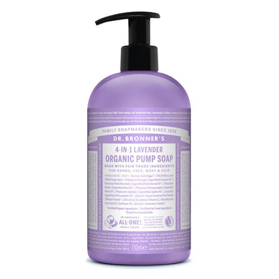 Dr. Bronner's Lavender Organic Multi-Purpose Pump Soap 710ml