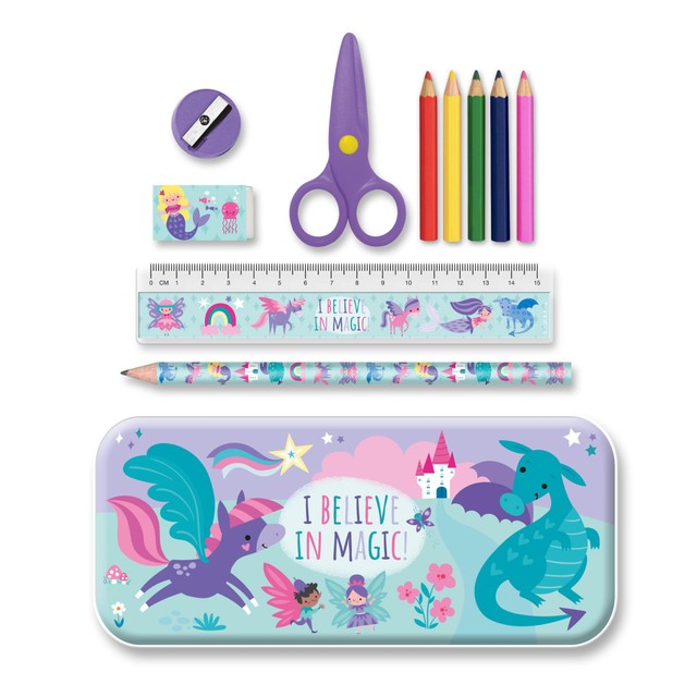 Robert Frederick Magical Creatures stationery tin set, imported from the UK