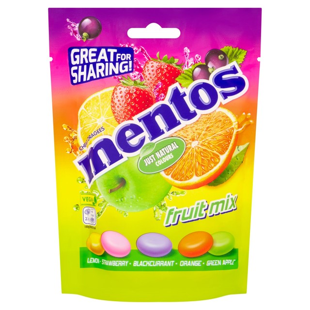 Mentos Fruit Mix chewy sweets 140g, imported from the UK