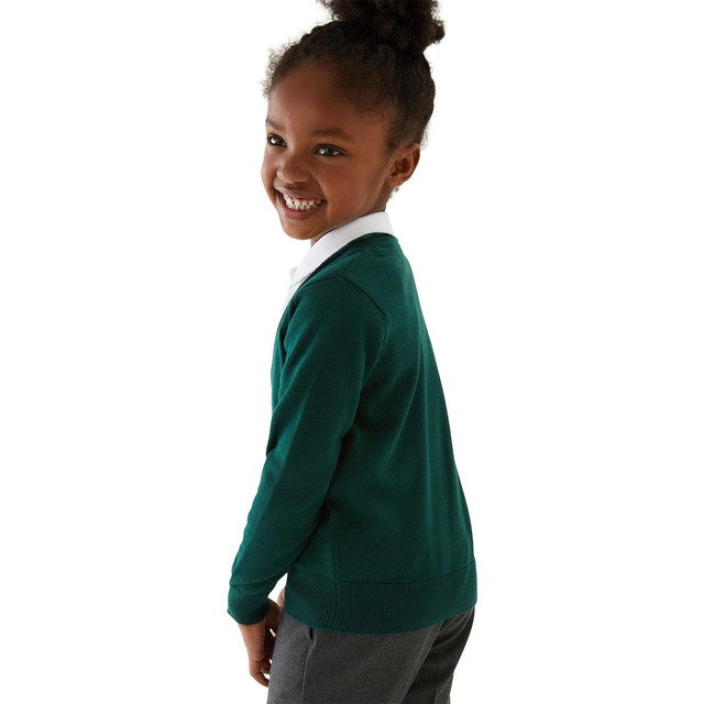 M&S green cotton cardigan 2-pack 11-12Y, imported from the UK