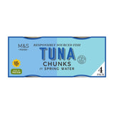 M&S tuna chunks in spring water 4 x 160g, imported from the UK