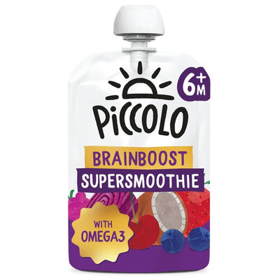 Piccolo Organic Brain Boost Supersmoothie Berry Bliss with Coconut Baby Food Pouch 90g