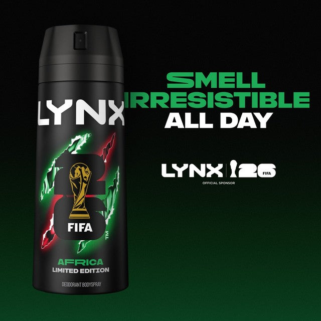Lynx Africa deodorant body spray 150ml, UK version