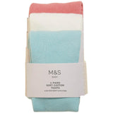 M&S Floral Tights Pink Mix 3 Pack 0-6 Months, imported from the UK