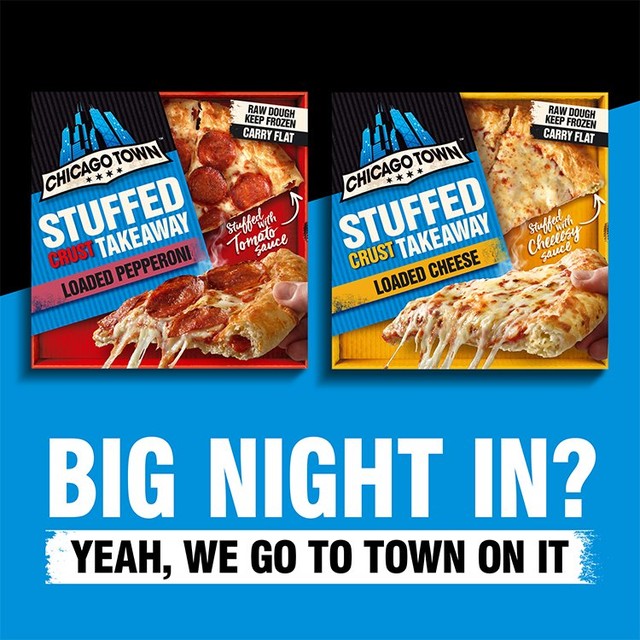 Chicago Town Stuffed Crust Cheese Pizza 630g - British product