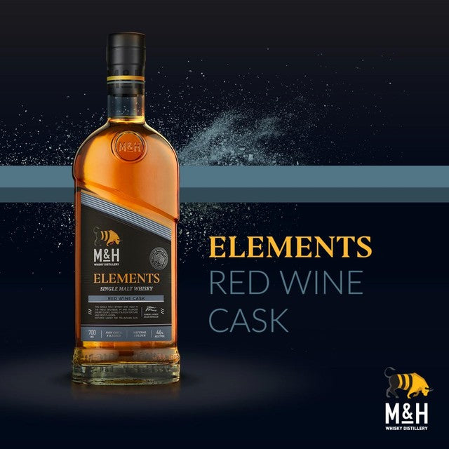 Milk & Honey Elements Red Wine Single Malt Whisky 70cl, imported from the UK