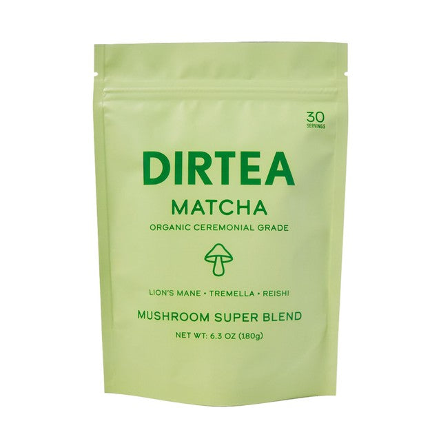 DIRTEA Matcha Mushroom Super Blend powder 180g - British product
