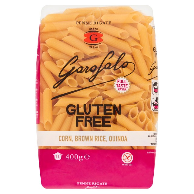 Garofalo gluten-free penne rigate pasta 400g, UK version