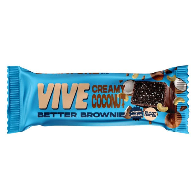 Vive vegan chocolate brownie coconut cashew 40g (British brand)