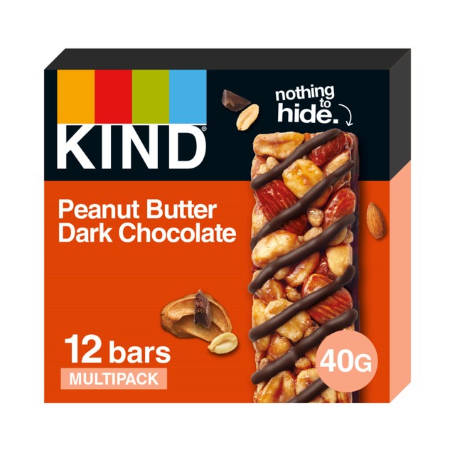 KIND peanut butter & dark chocolate snack bars 12 x 40g, UK version
