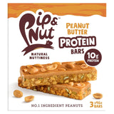 Pip & Nut Protein Peanut Butter Bars 3-pack, imported from the UK
