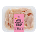 M&S chicken stir fry strips 250g, imported from the UK