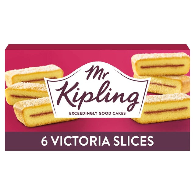 Mr Kipling Victoria sponge cake slices, imported from the UK