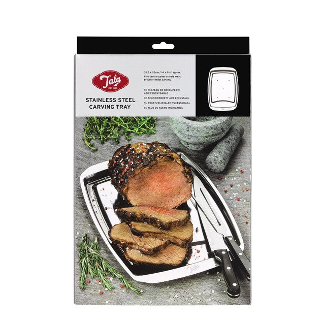 Tala Performance Carving Tray Stainless Steel 35.5 x 25cm (British brand)