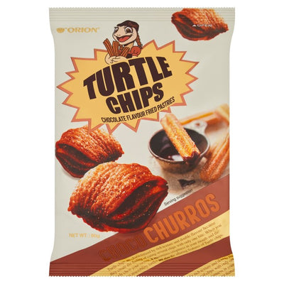 Orion Turtle Chips Choco Churros Chocolate Flavour Fried Pastries 80g