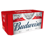 Budweiser lager beer 15 x 440ml cans - British product