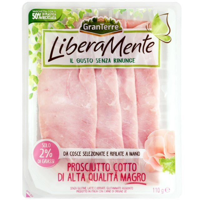 Casa Modena prosciutto cotto reduced fat 2% 110g, UK version