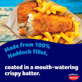 Birds Eye MSC battered haddock fillets 400g - British product