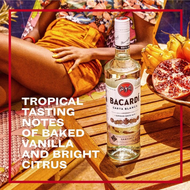 Bacardi Carta Blanca Superior white rum 35cl - British product