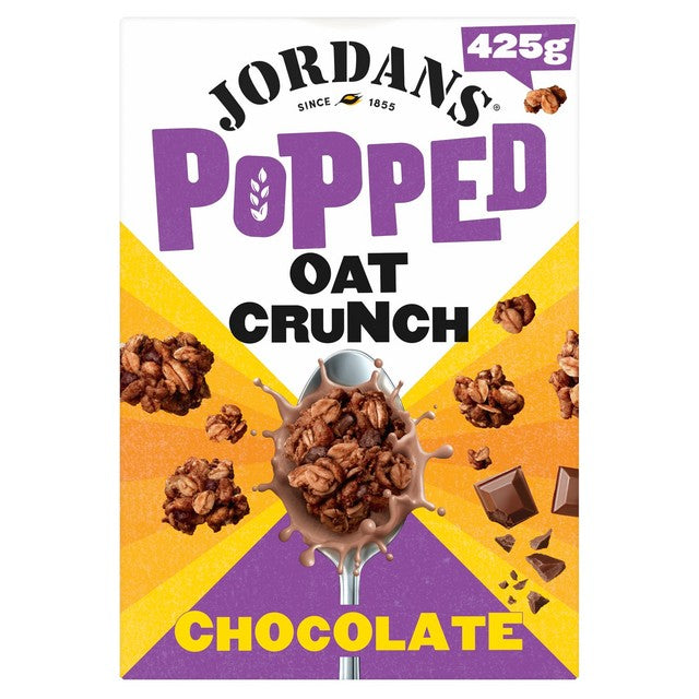 Jordans Chocolate Popped Oat Crunch breakfast cereal 425g, UK version