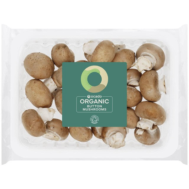 Ocado Organic Button Mushrooms 150g, imported from the UK