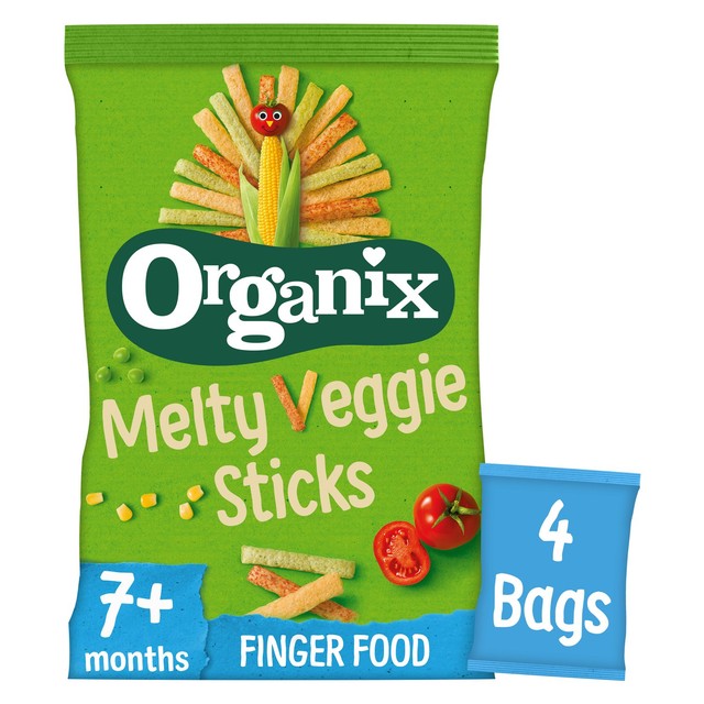 Organix baby puffs melty veggie sticks 60g, imported from the UK