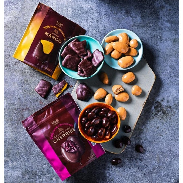 M&S Blond Chocolate Caramelised Pecans 100g, imported from the UK