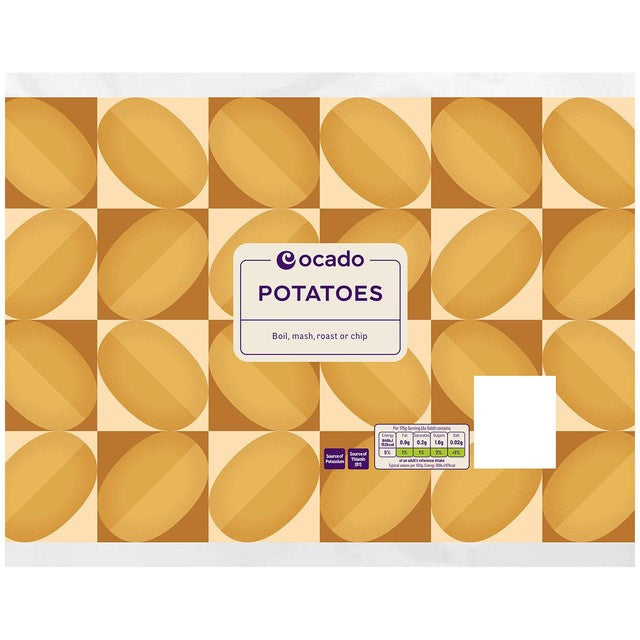 Ocado large baking potatoes 4 pack, imported from the UK