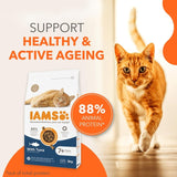 IAMS senior cat food with tuna 3kg, UK version