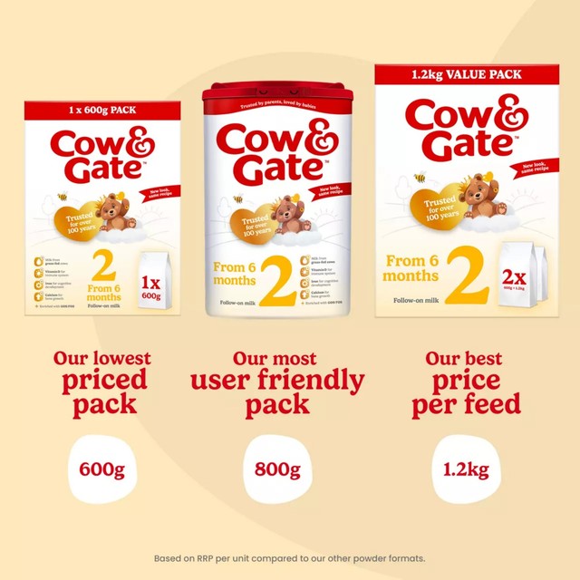 Cow & Gate stage 2 formula powder 2x600g - British product