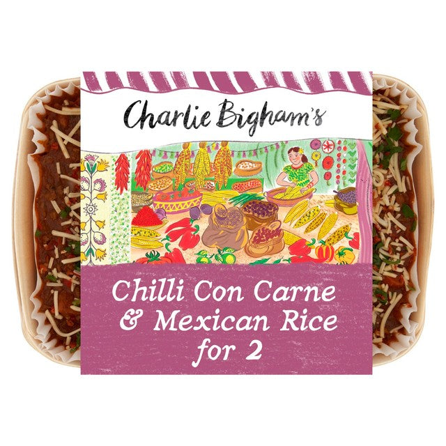 Charlie Bigham's chilli con carne Mexican rice ready meal 840g - British product