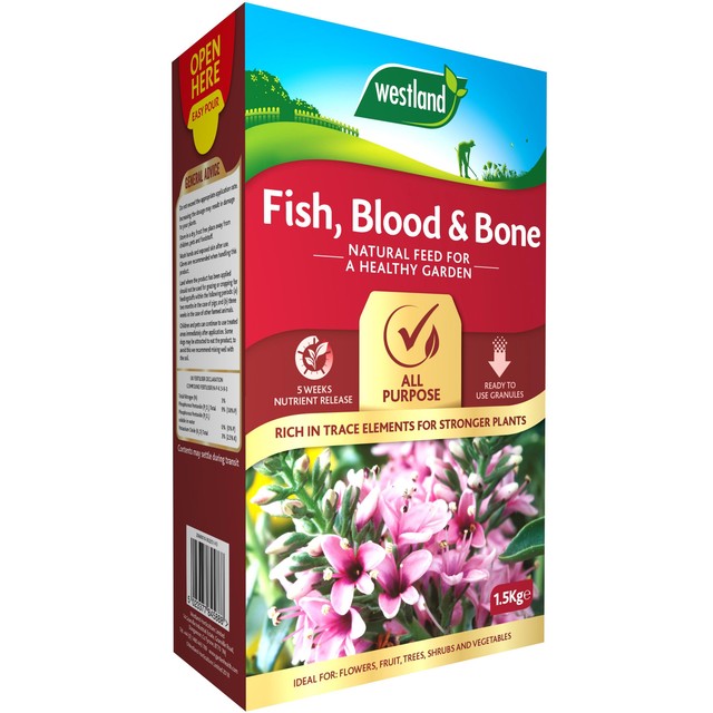 Westland Fish Blood and Bone All Purpose Plant Food 1.5kg (British brand)