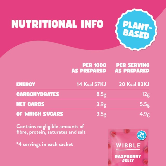 Wibble raspberry jelly crystals 57g (British brand)