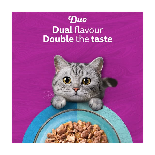 Whiskas Duo Ocean Delights cat food pouches 12 x 85g (British brand)