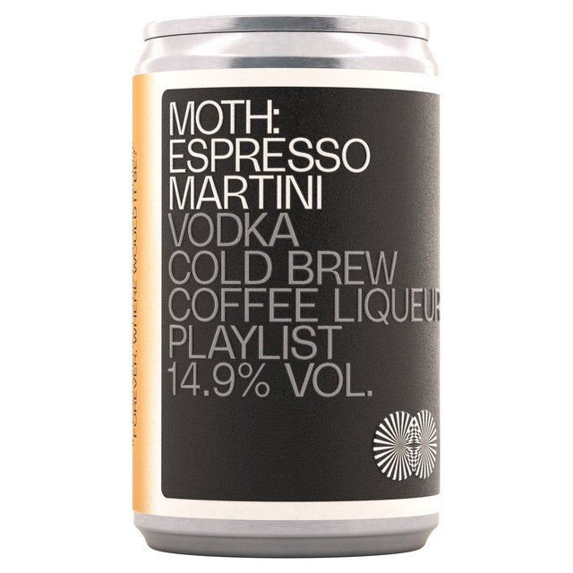 Moth Espresso Martini Cocktail 125ml, imported from the UK