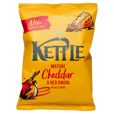 Kettle Chips Mature Cheddar & Red Onion Hand Cooked Crisps 130g