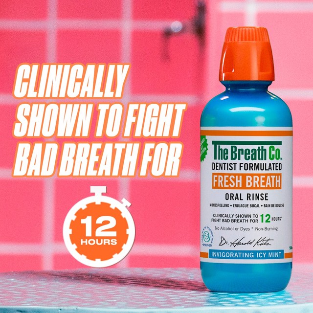 The Breath Co. Icy Mint Alcohol Free Mouthwash 500ml (British brand)